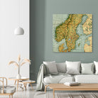 Vintage Map of Norway and Sweden (1921) by Adam Shaw on GIANT ART - white photo illustration