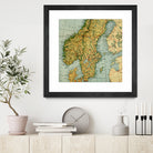 Vintage Map of Norway and Sweden (1921) by Adam Shaw on GIANT ART - white photo illustration