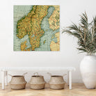 Vintage Map of Norway and Sweden (1921) by Adam Shaw on GIANT ART - white photo illustration