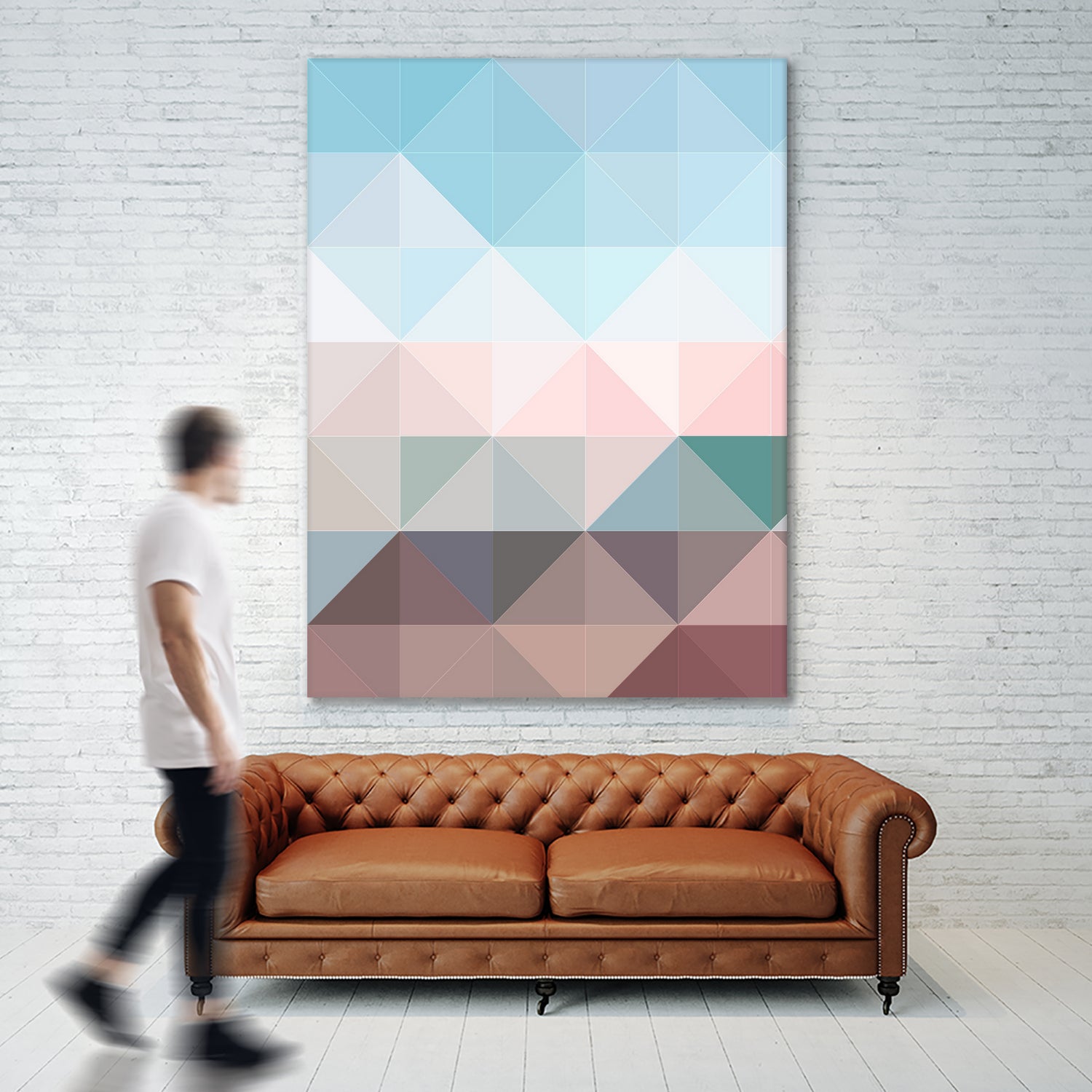 Apex geometric by Gale Switzer on GIANT ART - blue digital painting