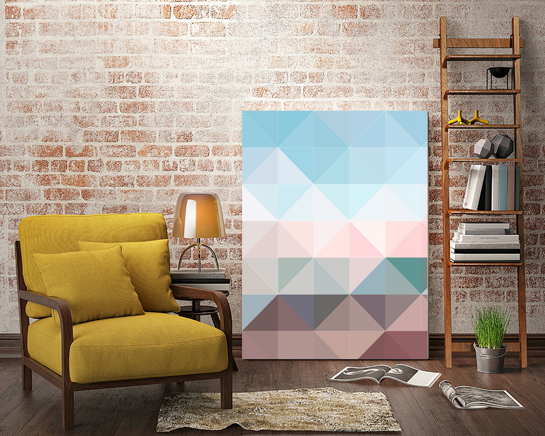 Apex geometric by Gale Switzer on GIANT ART - blue digital painting