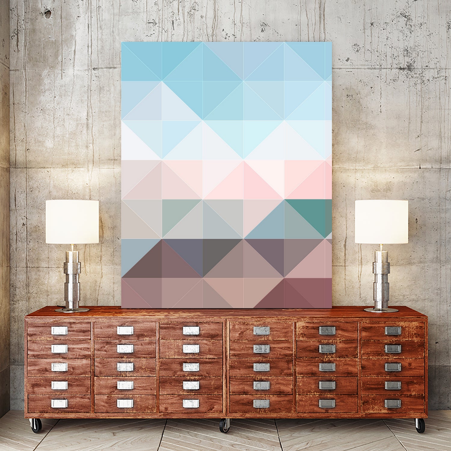 Apex geometric by Gale Switzer on GIANT ART - blue digital painting
