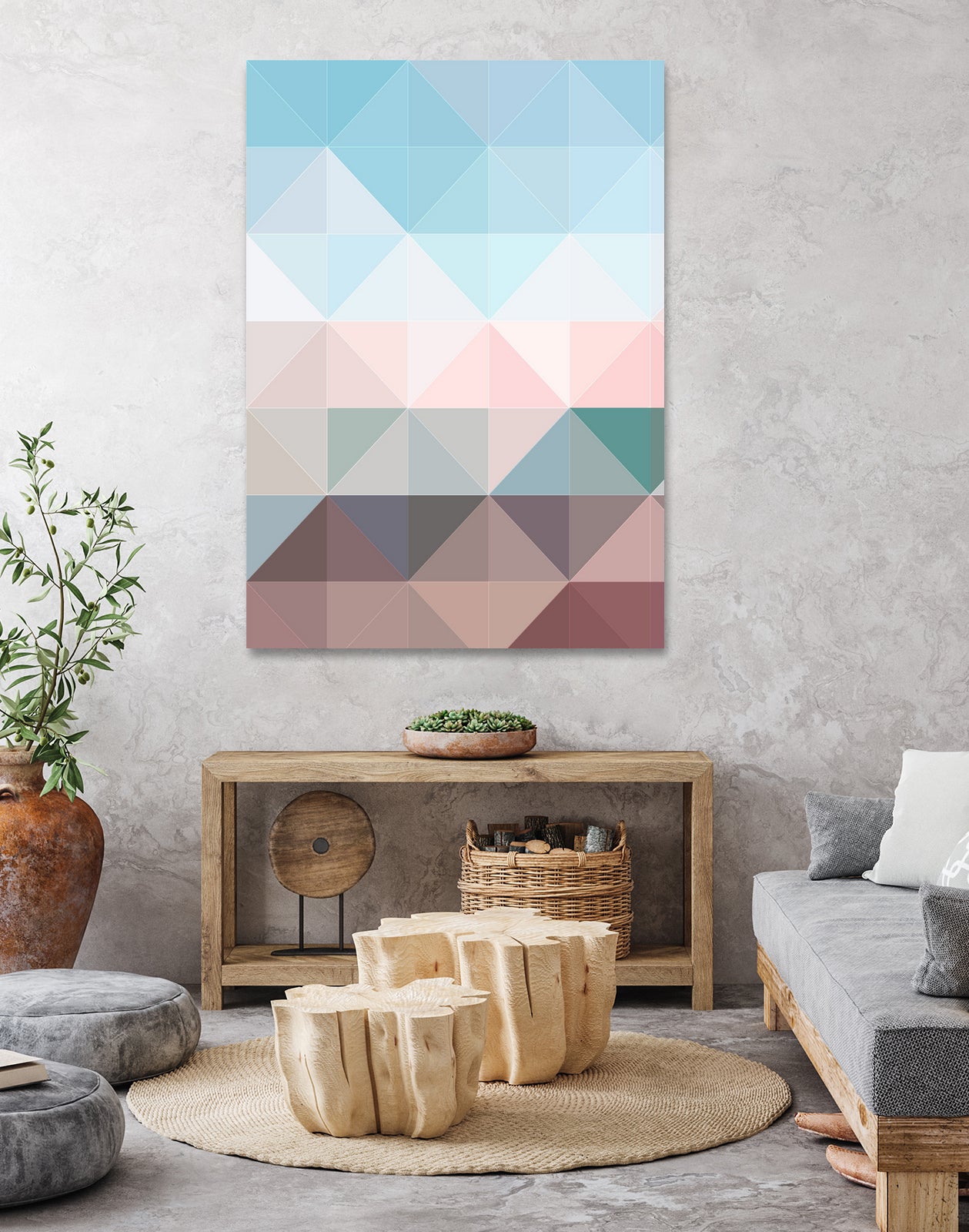 Apex geometric by Gale Switzer on GIANT ART - blue digital painting