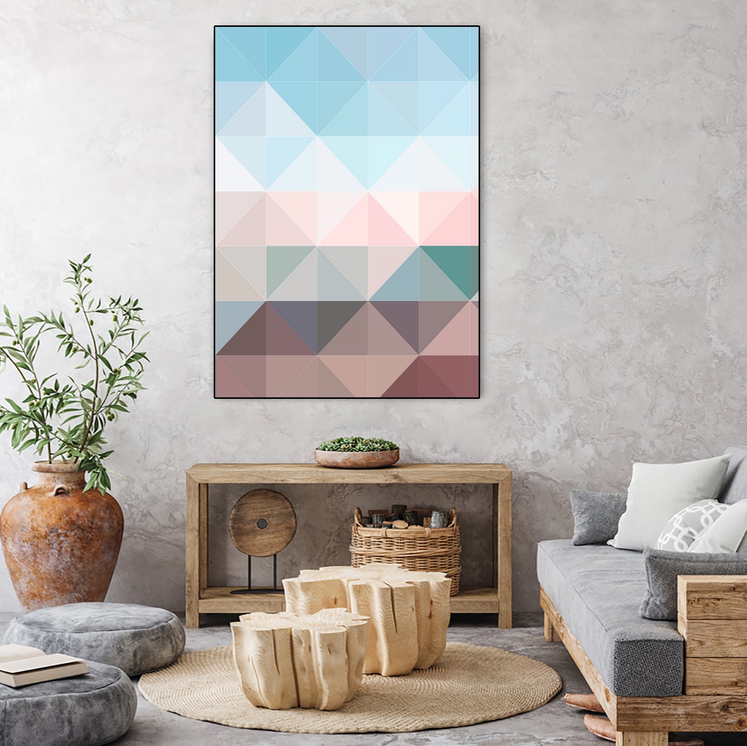 Apex geometric by Gale Switzer on GIANT ART - blue digital painting