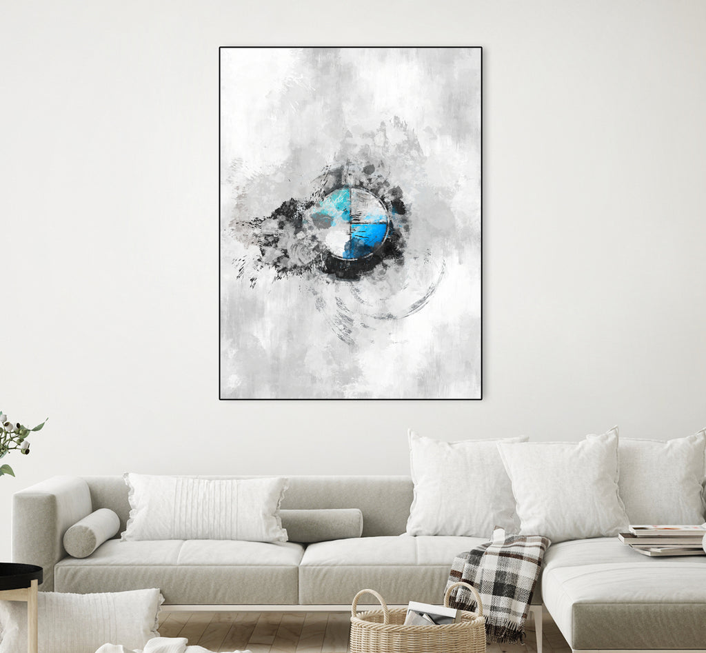 BMW Splatter painting by Jurijs Permanickis on GIANT ART - gray digital painting