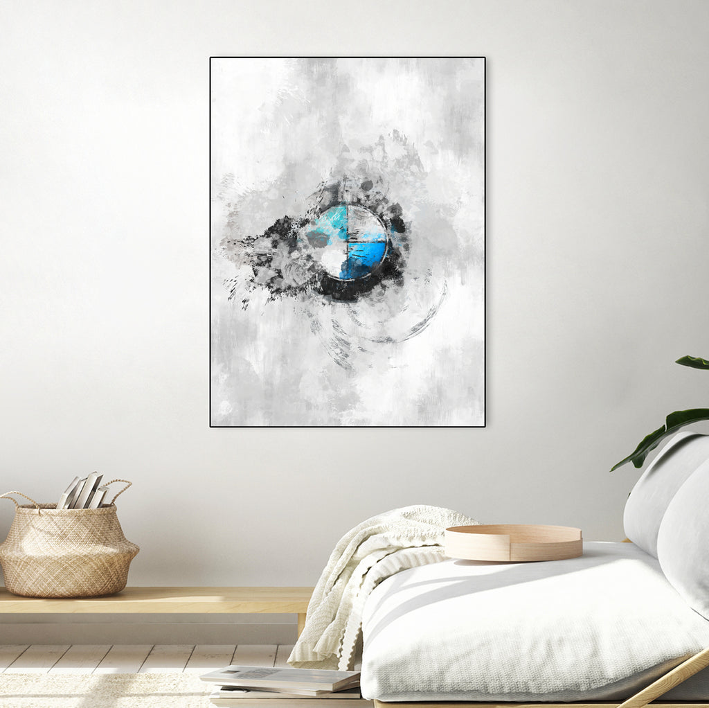 BMW Splatter painting by Jurijs Permanickis on GIANT ART - gray digital painting