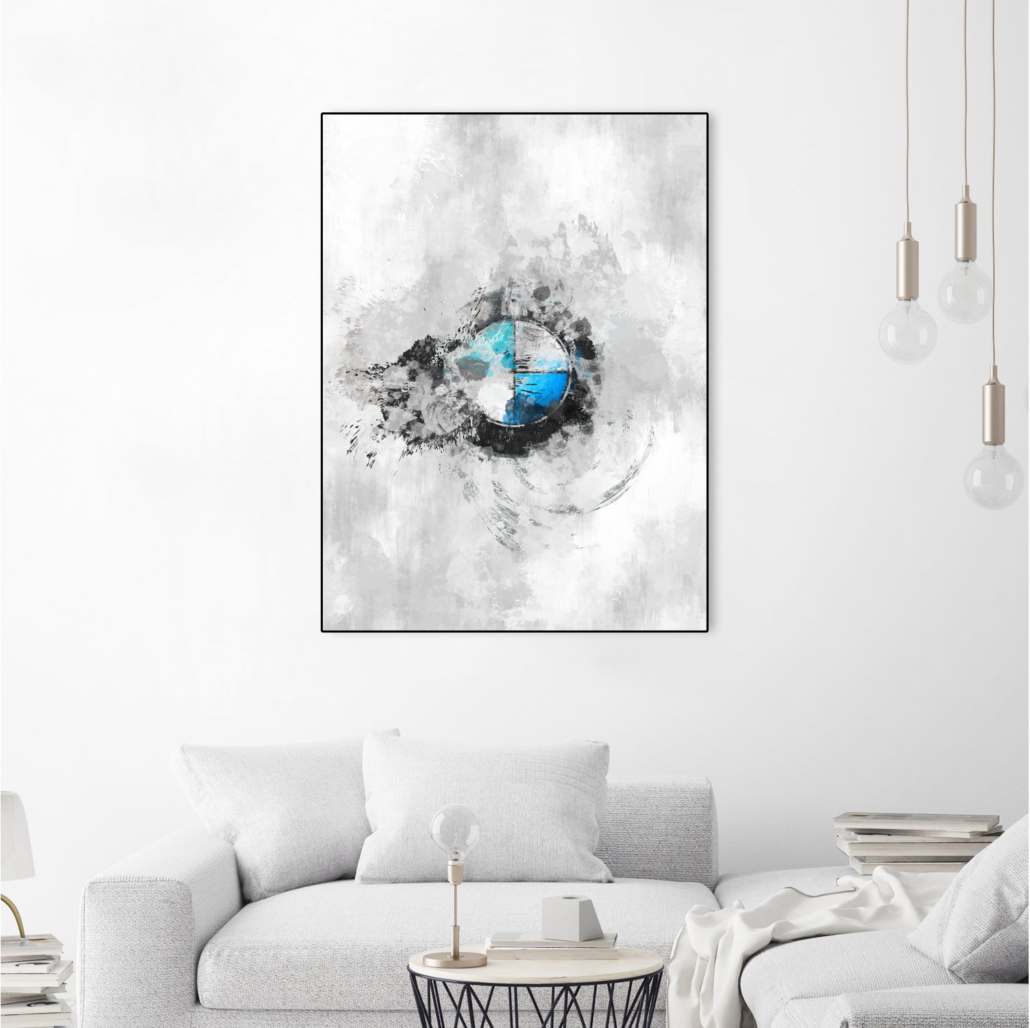 BMW Splatter painting by Jurijs Permanickis on GIANT ART - gray digital painting