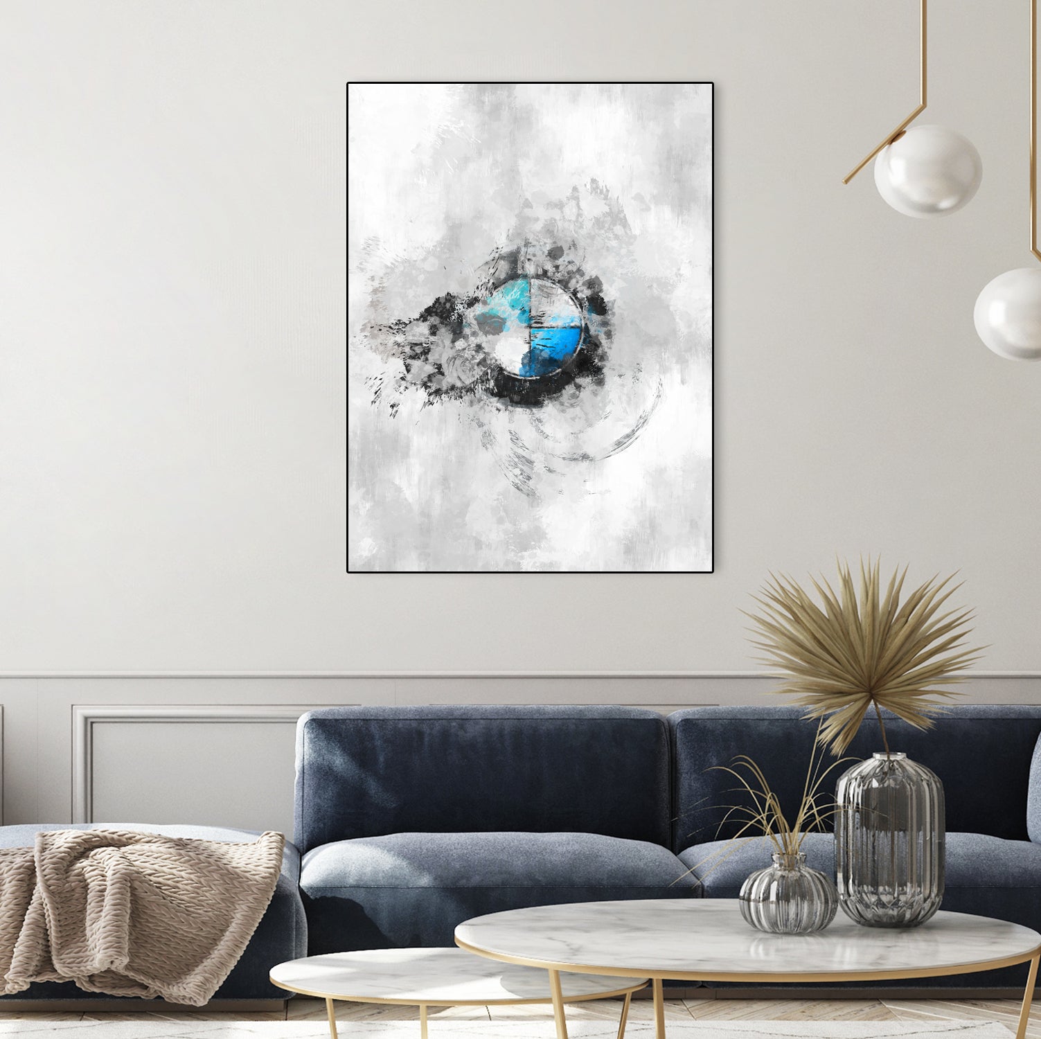 BMW Splatter painting by Jurijs Permanickis on GIANT ART - gray digital painting