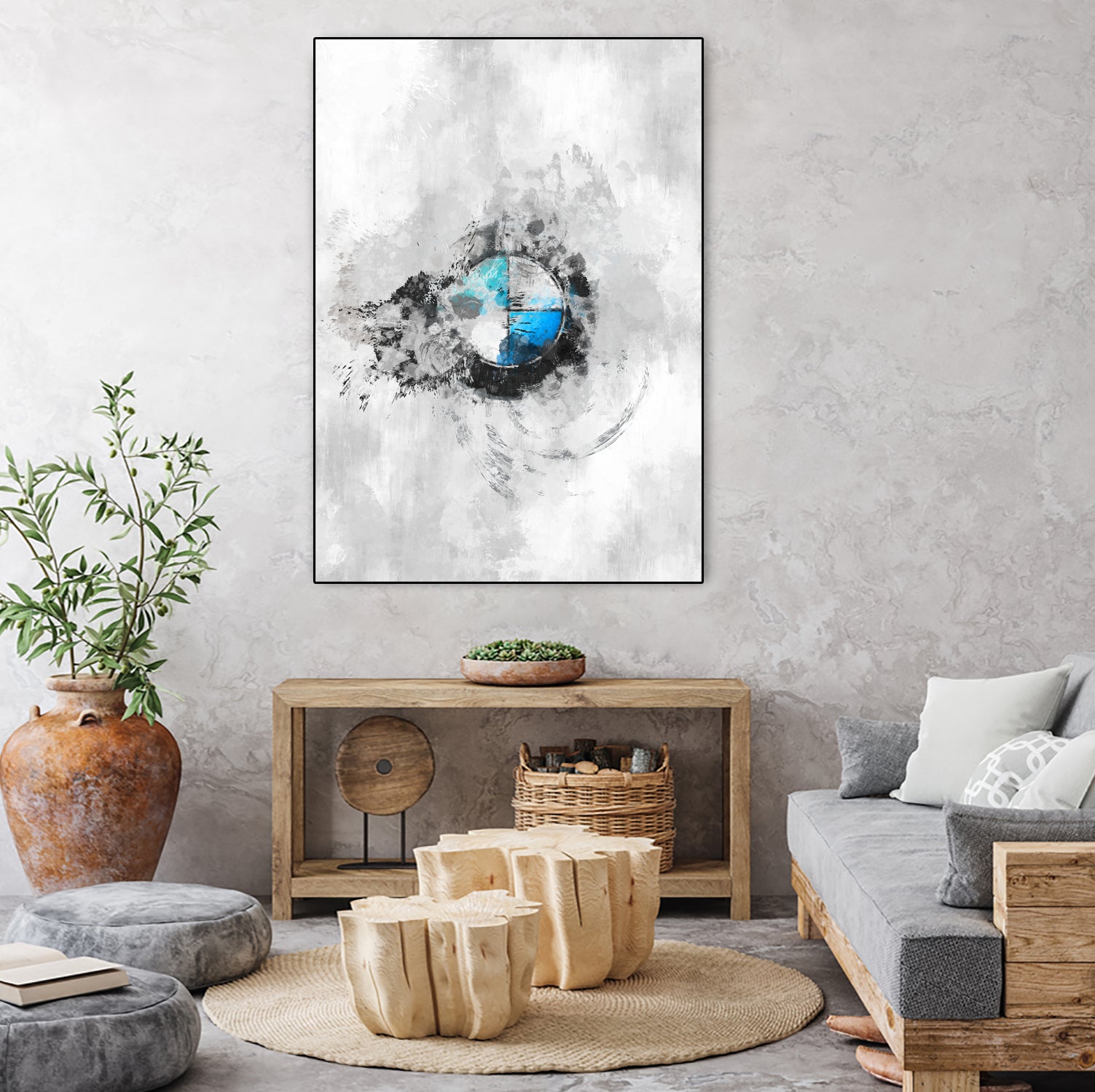 BMW Splatter painting by Jurijs Permanickis on GIANT ART - gray digital painting