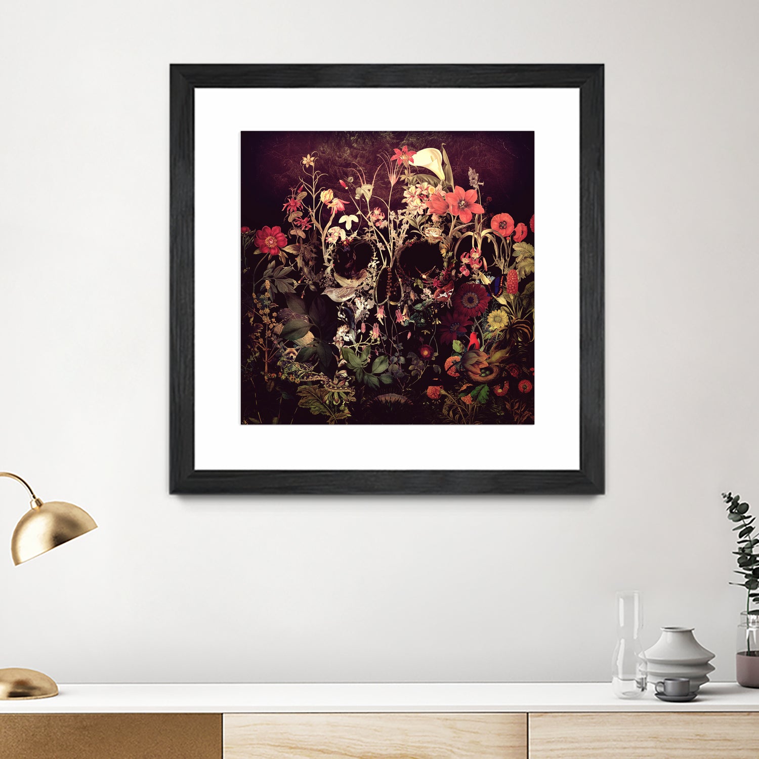 Bloom Skull by Ali Gulec on GIANT ART - red photo illustration