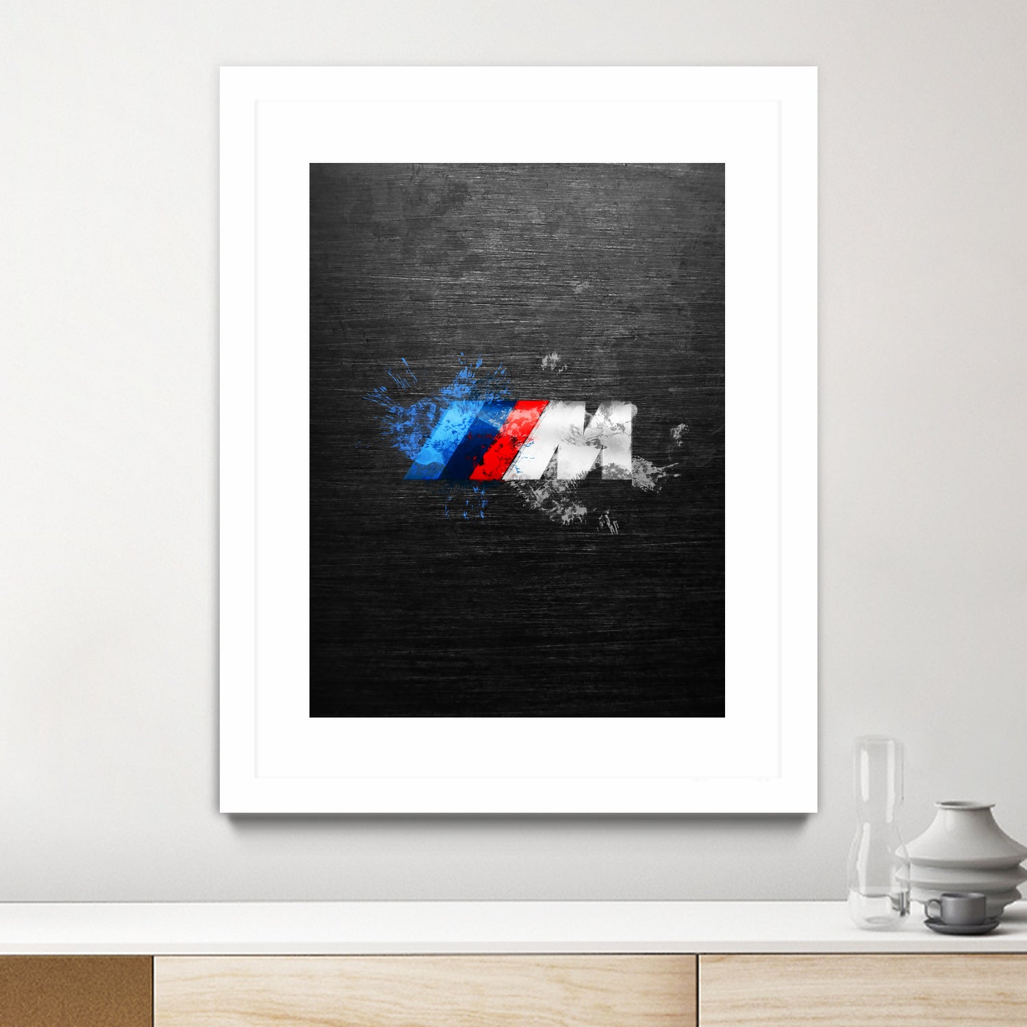 BMW M Power Splatter painting by Jurijs Permanickis on GIANT ART - black digital painting