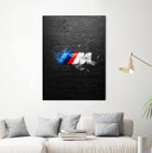 BMW M Power Splatter painting by Jurijs Permanickis on GIANT ART - black digital painting