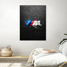 BMW M Power Splatter painting by Jurijs Permanickis on GIANT ART - black digital painting