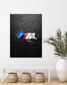 BMW M Power Splatter painting by Jurijs Permanickis on GIANT ART - black digital painting