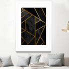 Mosaic with golden lines. by Nemanja Sekularac on GIANT ART - black photo illustration