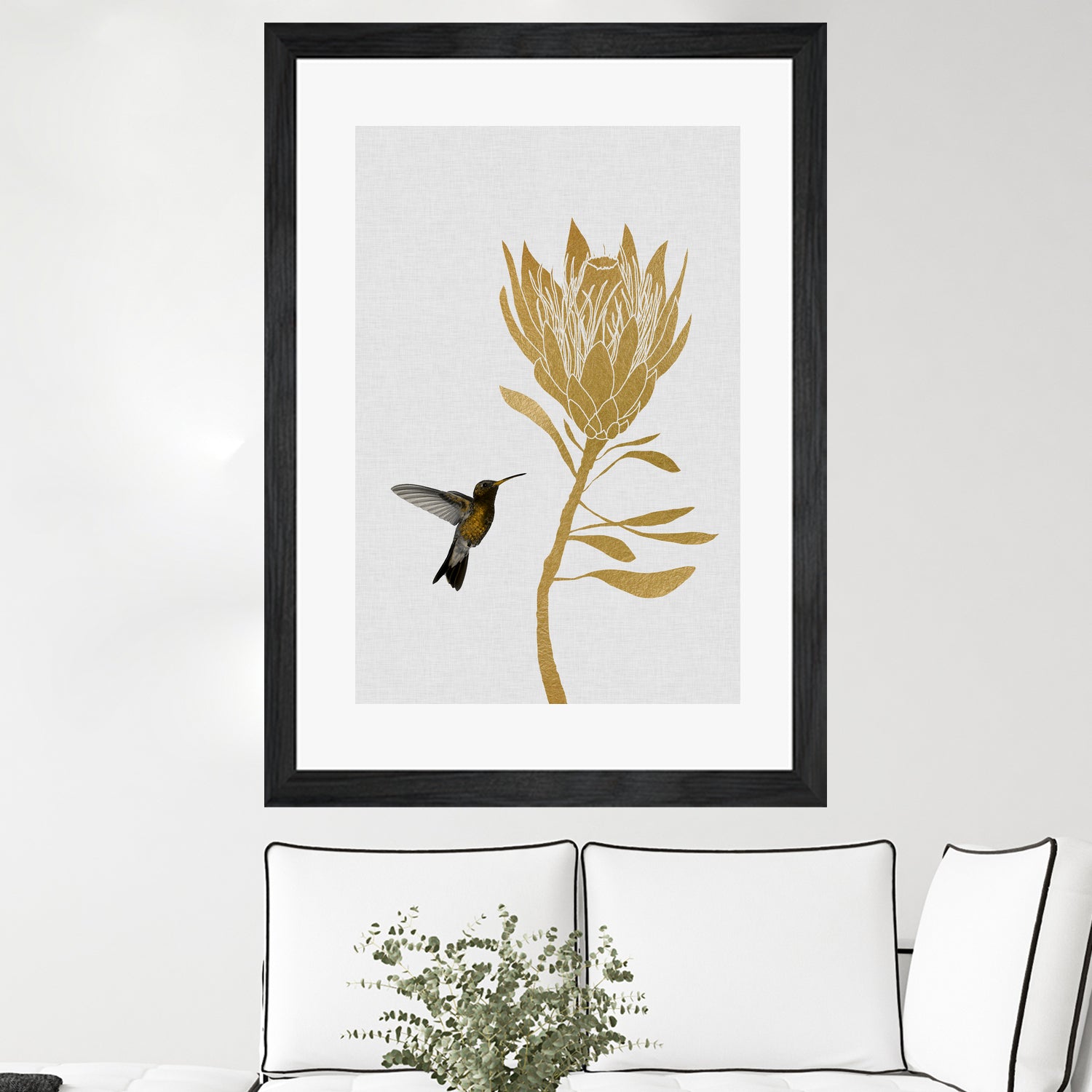 Hummingbird & Flower I by Dana Shek on GIANT ART - white digital painting