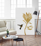 Hummingbird & Flower I by Dana Shek on GIANT ART - white digital painting