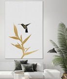 Hummingbird & Flower II by Dana Shek on GIANT ART - white digital painting