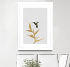 Hummingbird & Flower II by Dana Shek on GIANT ART - white digital painting