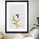 Hummingbird & Flower II by Dana Shek on GIANT ART - white digital painting