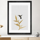 Hummingbird & Flower II by Dana Shek on GIANT ART - white digital painting