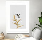 Hummingbird & Flower II by Dana Shek on GIANT ART - white digital painting