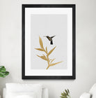 Hummingbird & Flower II by Dana Shek on GIANT ART - white digital painting