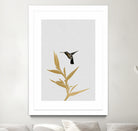 Hummingbird & Flower II by Dana Shek on GIANT ART - white digital painting