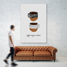 Coffee Before Talkie by Dana Shek on GIANT ART - white typography