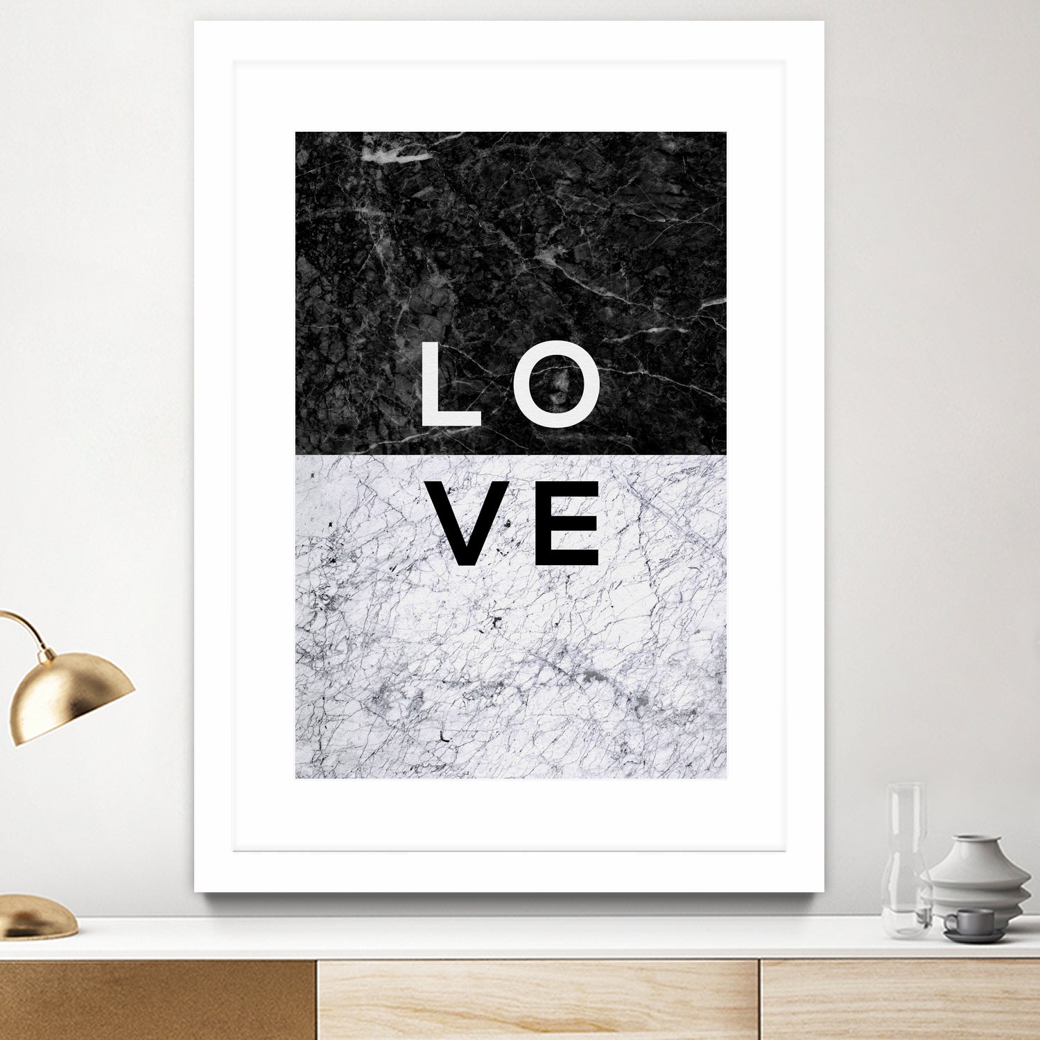 Love Marble by Dana Shek on GIANT ART - white typography