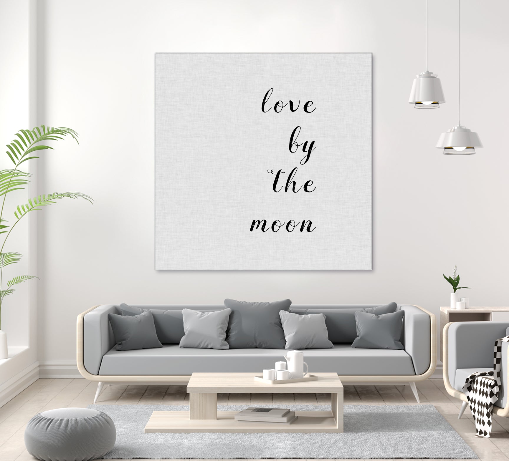 Love By The Moon by Dana Shek on GIANT ART - white digital painting