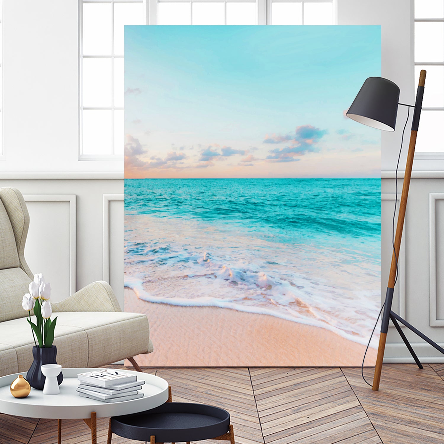 Ocean Bliss, Nature Landscape Sea Travel Tropical, Nordic by Uma Gokhale on GIANT ART - blue photo illustration