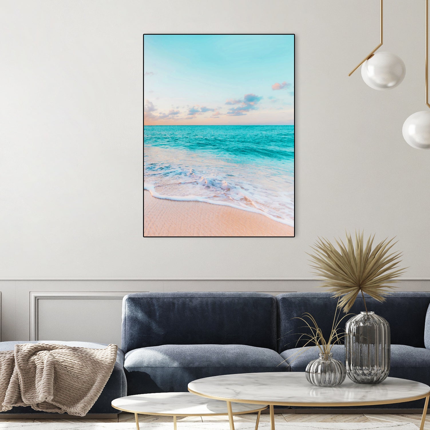 Ocean Bliss, Nature Landscape Sea Travel Tropical, Nordic by Uma Gokhale on GIANT ART - blue photo illustration