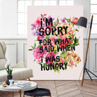 I'm Sorry For What I Said When I Was Hungry. by Sara Eshak on GIANT ART - orange photo illustration