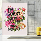 I'm Sorry For What I Said When I Was Hungry. by Sara Eshak on GIANT ART - orange photo illustration