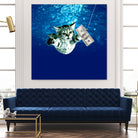 Cat Nvermind Album Cover under Water BabyNeve by Damian Augustyniak on GIANT ART - blue photo manipulation