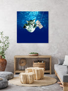 Cat Nvermind Album Cover under Water BabyNeve by Damian Augustyniak on GIANT ART - blue photo manipulation