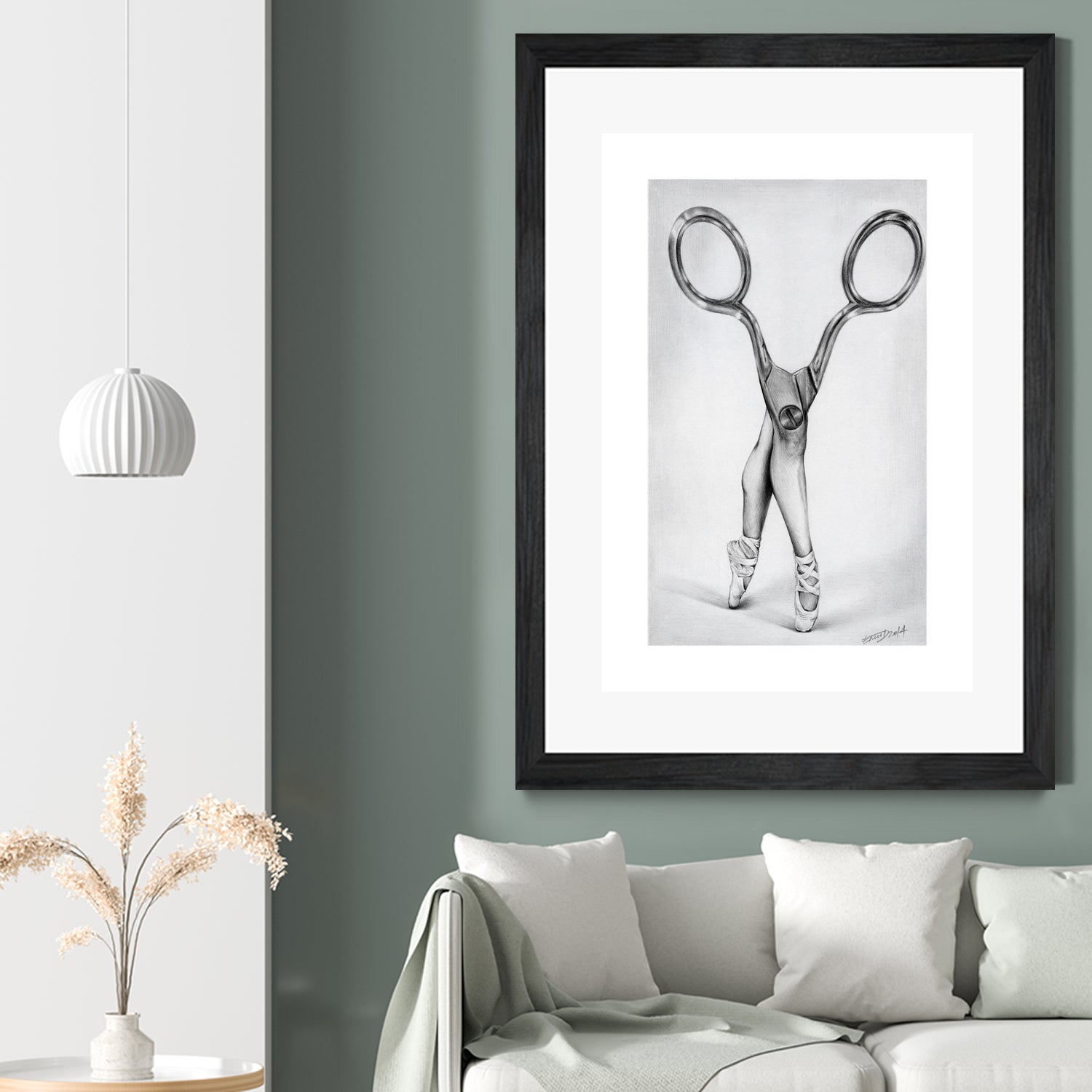 Scissors by Emi Dimitrova on GIANT ART - gray mixed media