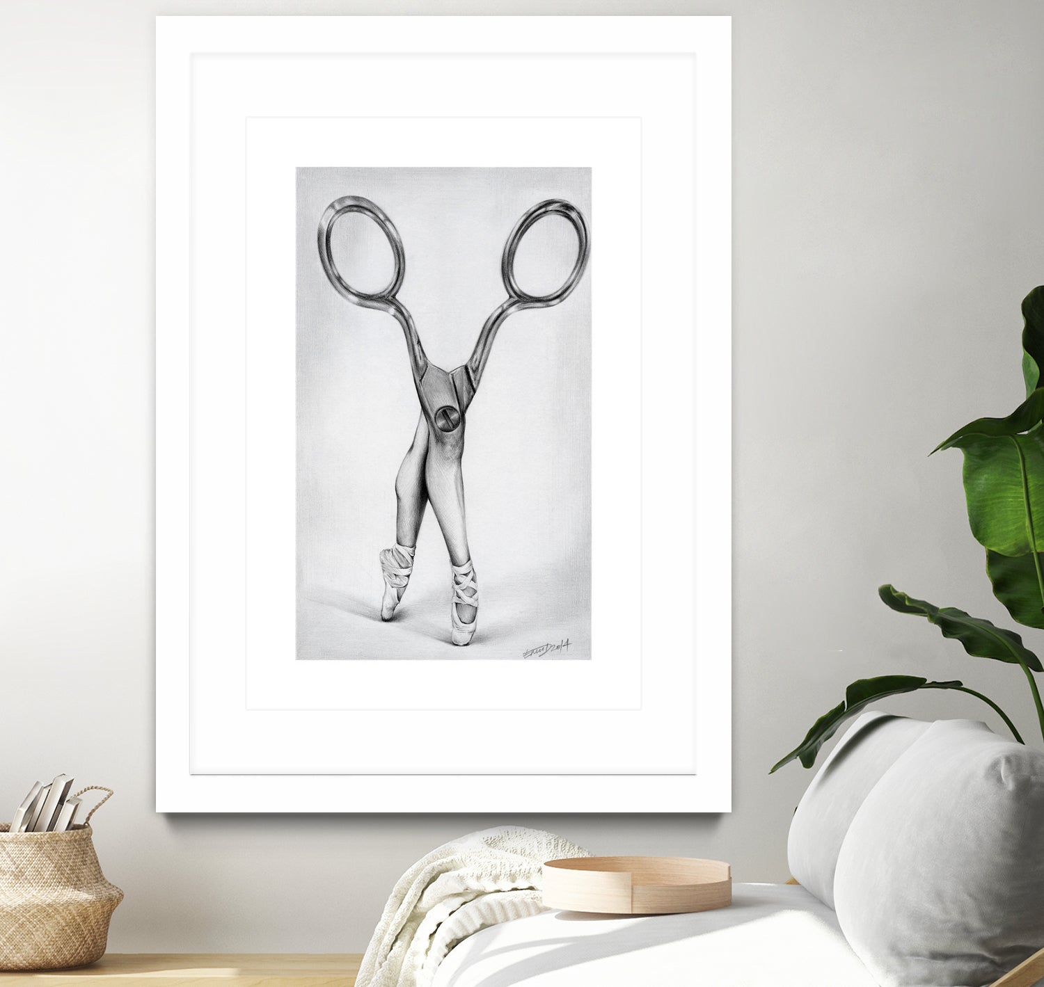 Scissors by Emi Dimitrova on GIANT ART - gray mixed media