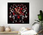 satanic cat pentagram death black metal band exorcist by Damian Augustyniak on GIANT ART - black photo manipulation