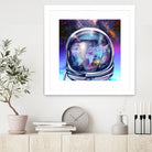 astronaut world map by Bekim Mehovic on GIANT ART - blue digital painting