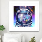 astronaut world map by Bekim Mehovic on GIANT ART - blue digital painting