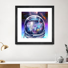 astronaut world map by Bekim Mehovic on GIANT ART - blue digital painting