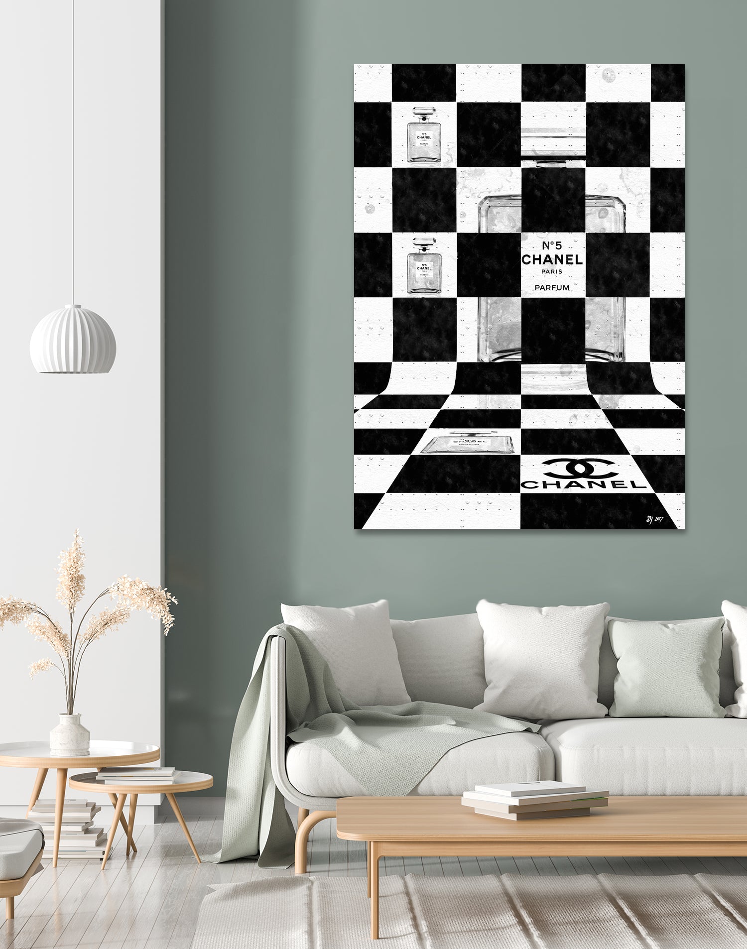 Chanel Chess by Daniel Janda on GIANT ART - black mixed media