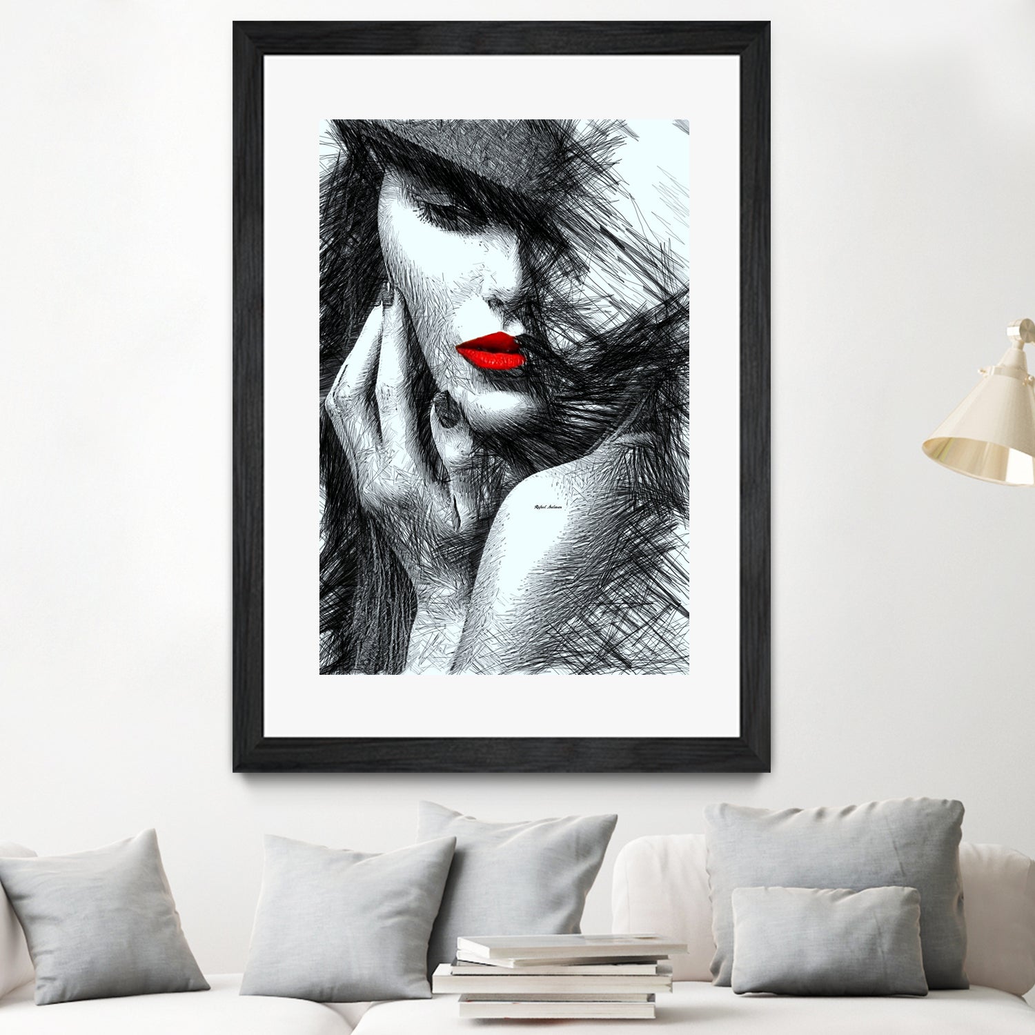 Fashion Flair in Black and White by Rafael Salazar on GIANT ART - black digital painting