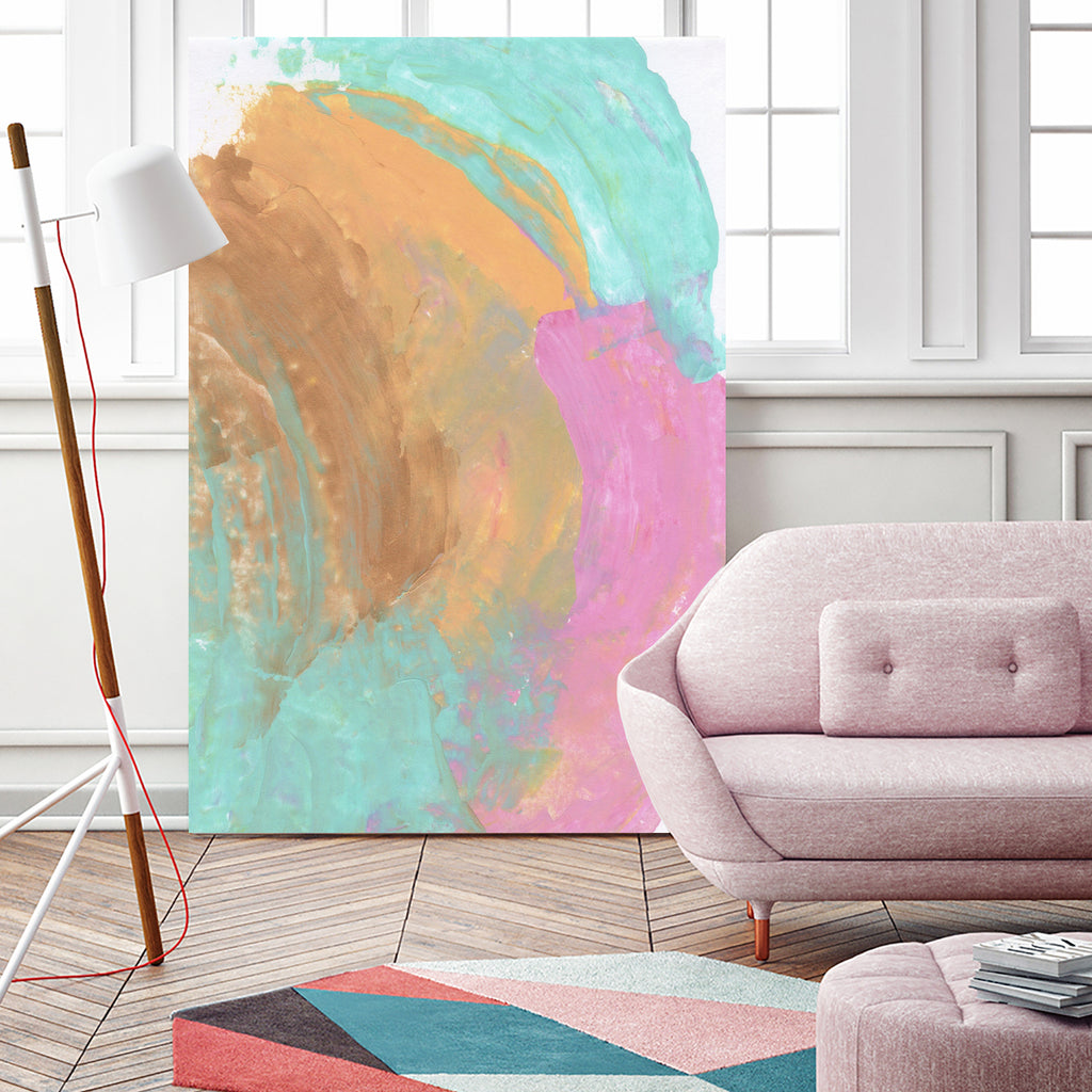 Abstract 844 by Cecilie Karoline on GIANT ART - pink mixed media