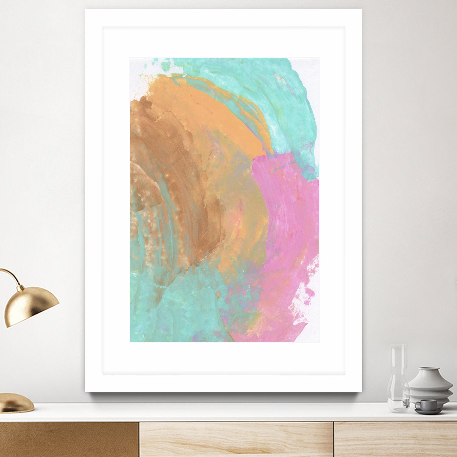 Abstract 844 by Cecilie Karoline on GIANT ART - pink mixed media