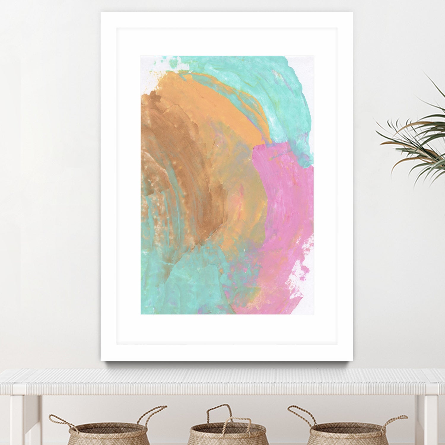 Abstract 844 by Cecilie Karoline on GIANT ART - pink mixed media