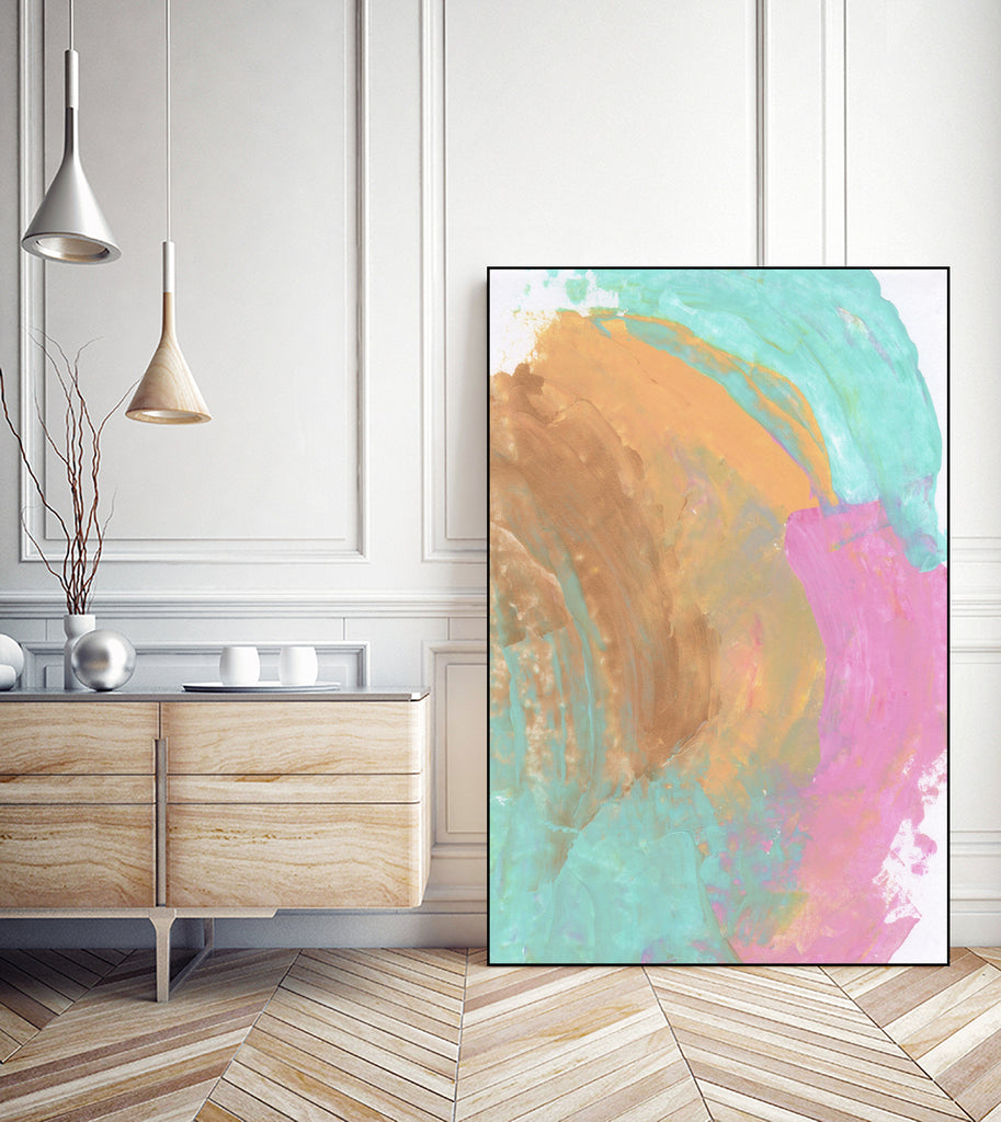 Abstract 844 by Cecilie Karoline on GIANT ART - pink mixed media