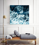 Disobedience - ocean waves painting texture by Neli Dimitrova on GIANT ART - blue digital painting